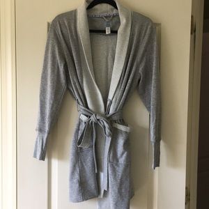 Gray lightweight robe